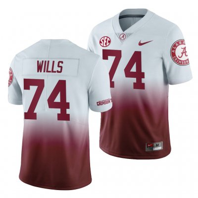 Men's Alabama Crimson Tide #74 Jedrick Wills Gradient 2019 Color Crash NCAA College Football Jersey 2403YMEK3